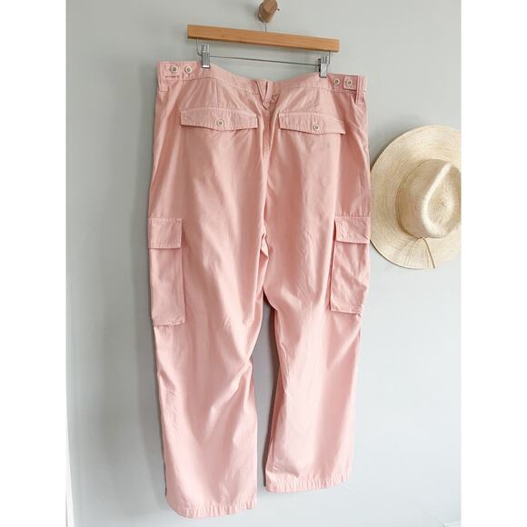 Madewell | Garment Dyed Low-Slung Straight Cargo | Petal Pink | Sz 33 | NWT - Picture 7 of 10